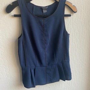 Navy Club Monaco Subtle Peplum Top